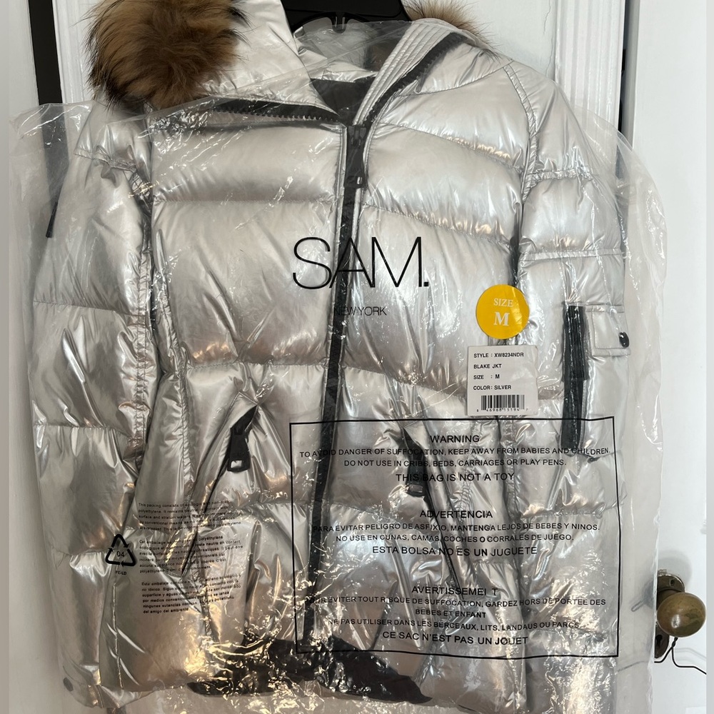 NWT SAM. Silver Jacket M